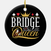 Bridge Queen Card Game Women セラミックオーナメント (裏面)