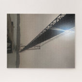 Bridge Silhouetted against the Sun in Lisbon ジグソーパズル (横)
