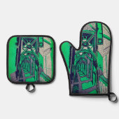 Bridge structure 鍋つかみ&鍋敷きセット (正面)