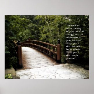 Bridge to Yourself with quote ポスター