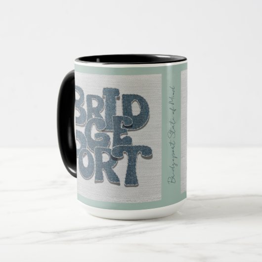 Bridgeport Connecticut Denim Mug マグカップ (正面左)