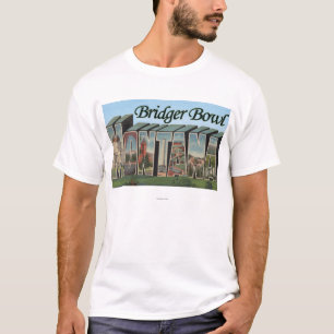 Bridgerボール、モンタナ-大きい手紙場面 Tシャツ