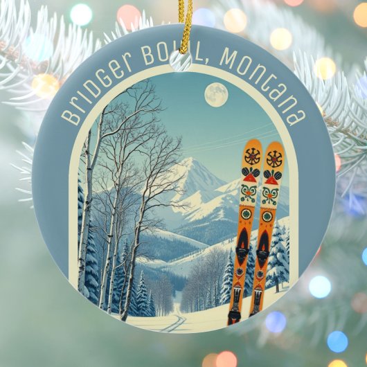 Bridger Bowl Montana ski area souvenir  セラミックオーナメント