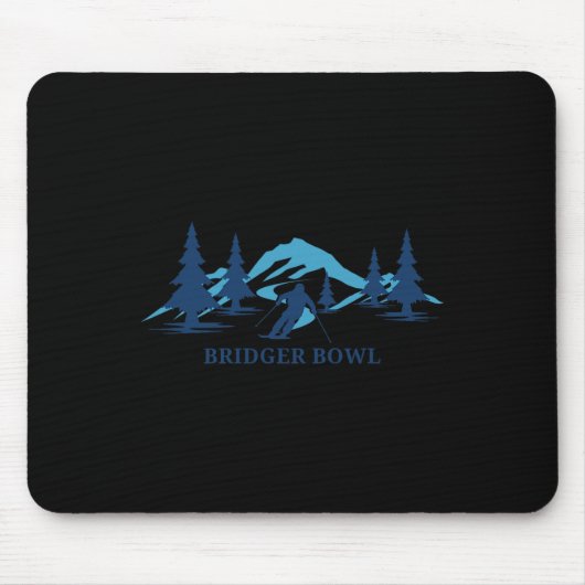 Bridger Bowl Montana Ski Resort Skiing Skier  マウスパッド (正面)