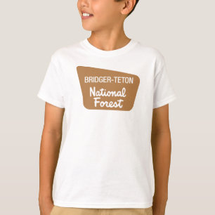 Bridger-Tetonの国有林(印) Tシャツ
