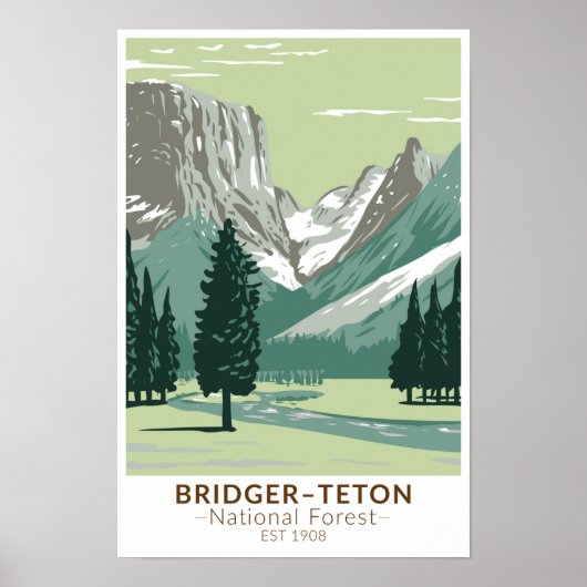 Bridger Teton National Forest Upper Green River ポスター (正面)