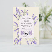 Bridgerton Inspired Regency Lavender Silhouette セーブザデート (スタンド正面)