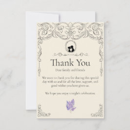 Bridgerton Inspired Regency Society Thank You サンキューカード
