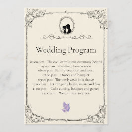 Bridgerton Inspired Regency Society Wedding プログラム