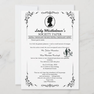 Bridgerton Wedding Invitation – Regency Style   招待状