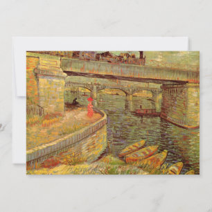 Bridges Across Seine, Asnieres by Vincent van ゴッホ
