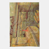 Bridges Across Seine, Asnieres by Vincent van ゴッホ キッチンタオル (縦)