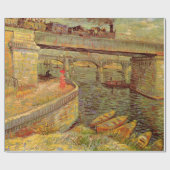 Bridges Across Seine, Asnieres by Vincent van ゴッホ ラッピングペーパー (フラット)