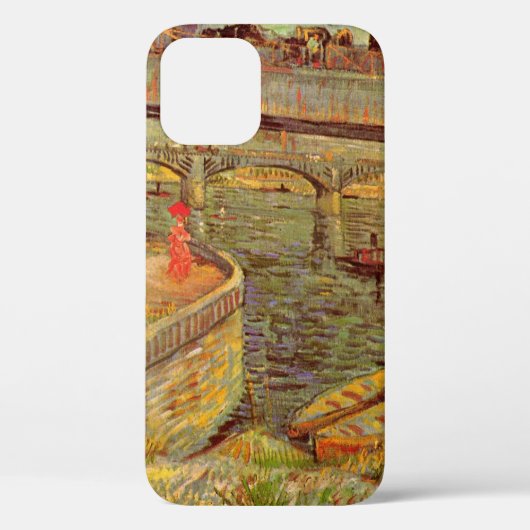 Bridges Across Seine, Asnieres by Vincent van ゴッホ Case-Mate iPhoneケース (裏面)