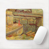 Bridges Across Seine, Asnieres by Vincent van Gogh マウスパッド (マウス)