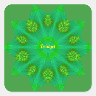 ~BRIDGET ~わあ!~10の星~緑~ スクエアシール
