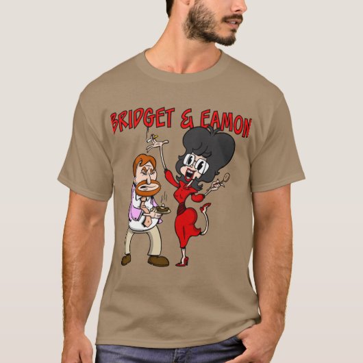 Bridget and Eamon RTE Irishelevision Cartoon Chara Tシャツ (正面)