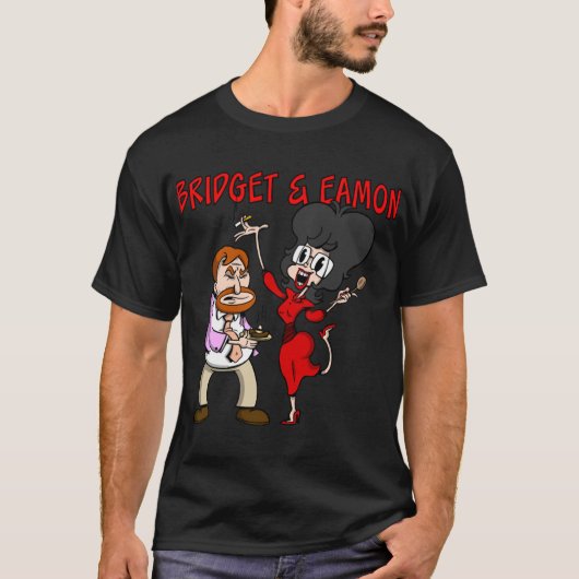 Bridget and Eamon RTE Irishelevision Cartoon Chara Tシャツ (正面)