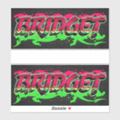 Bridget Vorname Name Graffiti Aufkleber Sticker シール (シート)