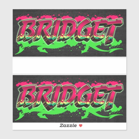 Bridget Vorname Name Graffiti Aufkleber Sticker シール (シート)