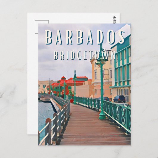 Bridgetown : plages de sable blanc et architecture ポストカード (正面/裏面)