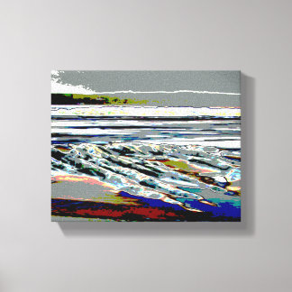 Bridgewater N.S. Riser's Beach Abstract print art キャンバスプリント