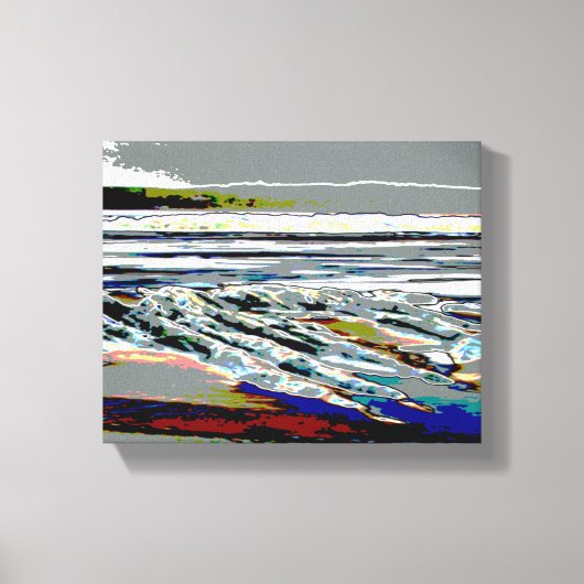 Bridgewater N.S. Riser's Beach Abstract print art キャンバスプリント (正面)