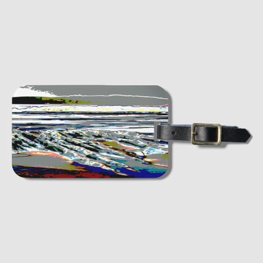 Bridgewater N.S. Riser's Beach Abstract print art ラゲッジタグ (正面横)