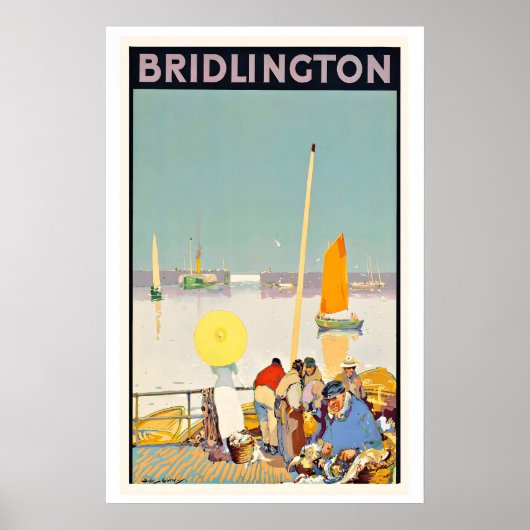 Bridlington Holderness Coast England Vintage ポスター (正面)
