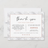 BRIEバラ金ゴールド唇と大理石ビジネスありがとう 招待状 (正面)