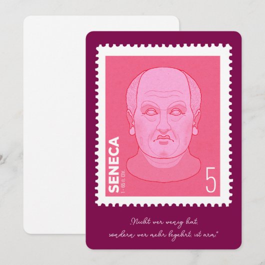 Briefmarke Seneca -   招待状 (正面/裏面)
