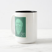 Briefmarke Sokrates -   ツートーンマグカップ (正面左)