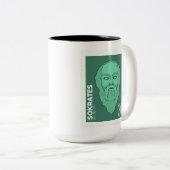 Briefmarke Sokrates -   ツートーンマグカップ (正面右)