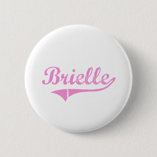 Brielleのクラシックなスタイルの名前 缶バッジ (正面)