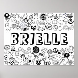 「BRIELLE」カラー・イット・ユアアウトラインデザイン ポスター