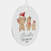 Brielle Personalized Baby's First Christmas メタルオーナメント (正面右)