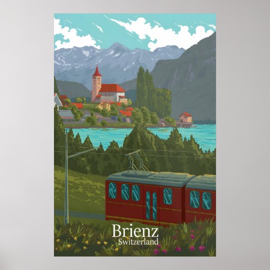 Brienz Switzerland Travel Poster ポスター (正面)