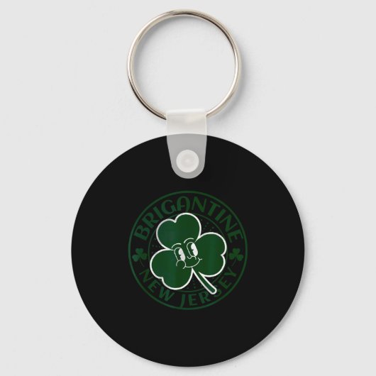 Brigantine New Jersey Irish Shamrock Nj Retro Souv キーホルダー (正面)