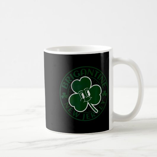 Brigantine New Jersey Irish Shamrock Nj Retro Souv コーヒーマグカップ (右)