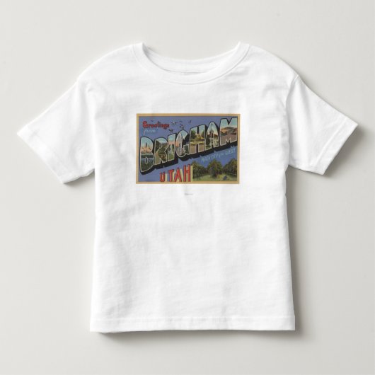 BrighamのUtahLargeの手紙ScenesBrigham、UT トドラーTシャツ (正面)