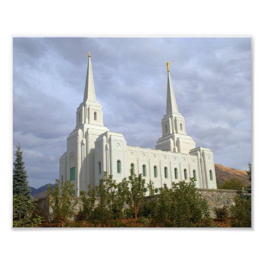 Brigham CIty Utah LDS、モルモン寺 フォトプリント (正面)