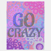 Brighly Colored Overlapping Circle フリースブランケット (正面)