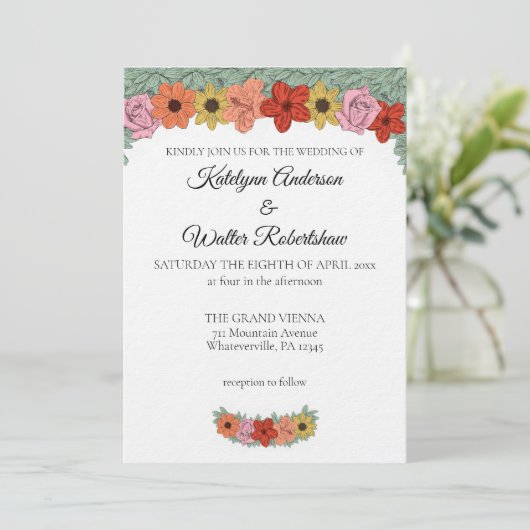 BrightとStorybookはっきりしたフローラ結婚の 招待状 (スタンド正面)