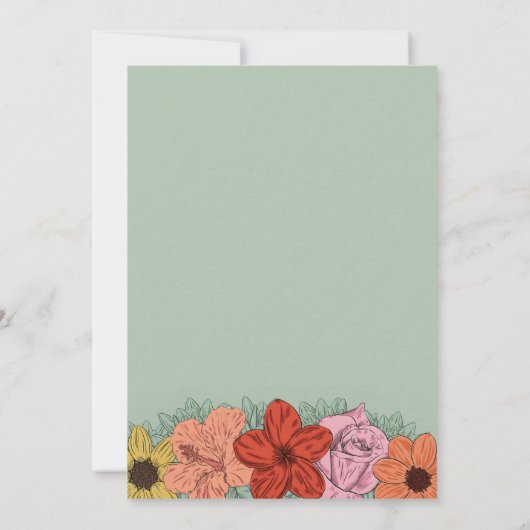 BrightとStorybookはっきりしたフローラ結婚の 招待状 (裏面)