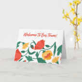 Brightフローラチームへようこそ新入社員 カード (黄色い花)