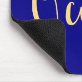 Bright エレガント Blue 航海の "海"スクリプト マウスパッド (コーナー)