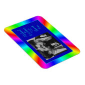 Bright カラフル Rainbow結婚's Thank You マグネット (右側)