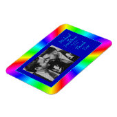 Bright カラフル Rainbow結婚's Thank You マグネット (左側)