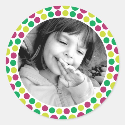 Bright メリー 2010 Holiday Photoステッカー ラウンドシール (正面)