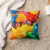 Bright abstract background of jumble of rainbow co クッション (ブランケット)